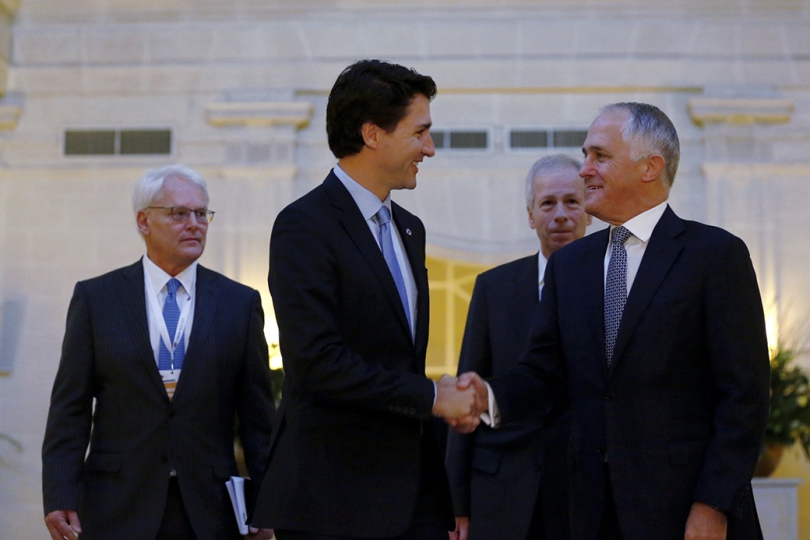 Justin Trudeau (l) Prime Minister of Canada and his Australian counterpart, Malcolm Turnbull (r), have received praise from the WCCD for their new cabinets that give a greater importance to cities